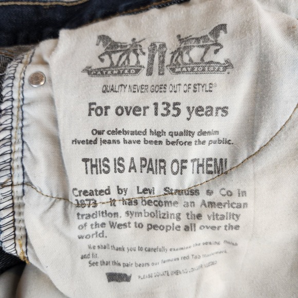 Levi's 514 Straight Fit Jeans Mens‎ Medium Wash Blue Denim W33 L32 - Picture 11 of 15